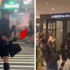 Maniac Goes on Slashing Spree With Knife and Smoke Bombs in Taiwan, On Video