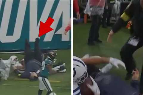 Colts' Michael Pittman Levels Security Guard In Scary Collision