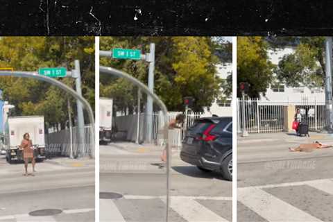 Naked Florida Man Runs Into Traffic, Hit by Car on Video