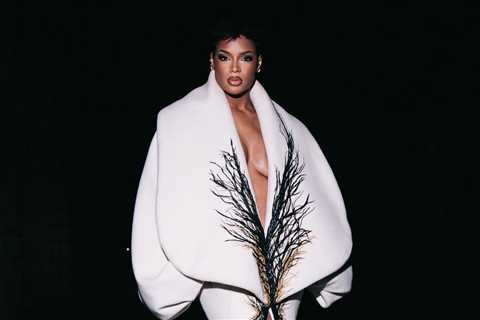 Didi Stone Wears Ivory Sculptural Stephane Rolland Haute Couture Gown to Time France Event