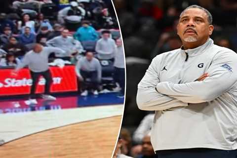Georgetown suspends Ed Cooley for throwing water bottle that struck child in stands