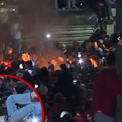 Hoosier Fans Party, Climb Poles, Set Fires After First National Championship