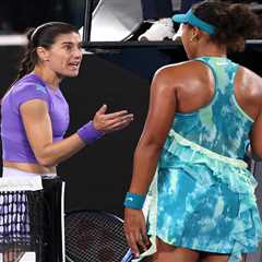 Naomi Osaka’s Australian Open match ends with heated handshake exchange