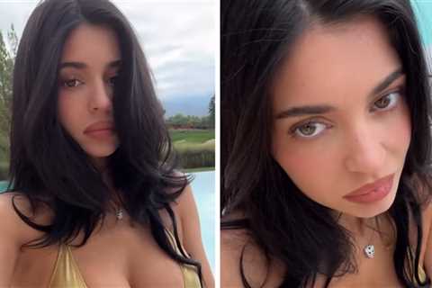 Kylie Jenner Rings in New Year Busting Out of Gold Bikini