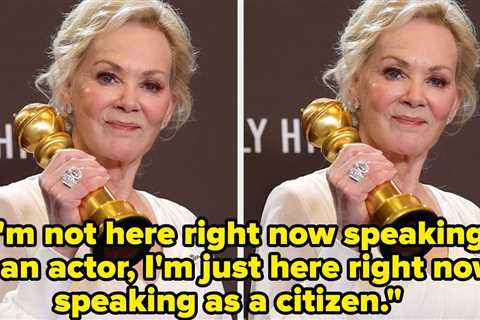 Jean Smart Alluded To Her Political Red Carpet Rants During Her Golden Globe Acceptance Speech, And ..
