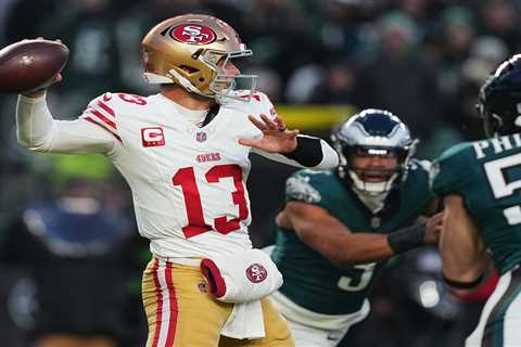Eagles and 49ers get into on-field spat before wild-card clash
