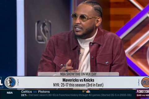 Carmelo Anthony got an up close look at what’s plaguing Karl-Anthony Towns’ Knicks game