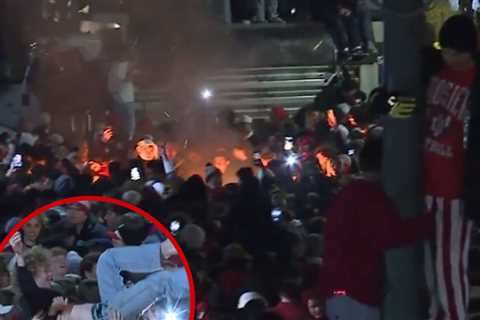 Hoosier Fans Party, Climb Poles, Set Fires After First National Championship