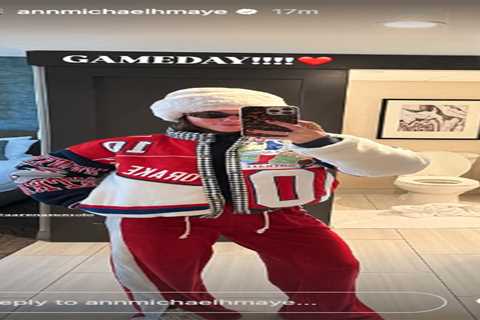 Drake Maye’s wife models custom Patriots look before AFC Championship clash