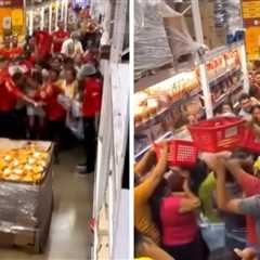 Supermarket Shoppers Fight in Frenzy Over Discounted Noodles, on Video