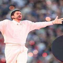 Bad Bunny uses a football to issue message at end of Super Bowl 2026 halftime show