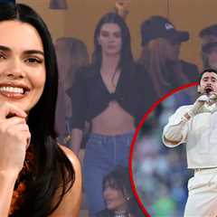 Kendall Jenner Watches Ex Bad Bunny Perform at Super Bowl Halftime Show