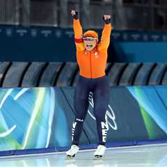 Jutta Leerdam wins gold, breaks Olympic record with fiancé Jake Paul brought to tears