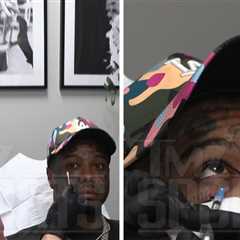 Blueface Gets Injury Fixed After Taking Elbow to Face in Sparring Session