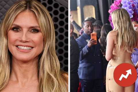 Heidi Klum Wore A Seriously NSFW Nude Latex Grammys Look
