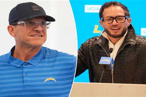 Jim Harbaugh and Mike McDaniel spotted courtside at Lakers vs. Mavs game as Chargers build chemistry