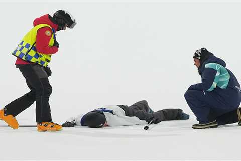 Finnish skier Elias Lajunen in terrifying 2026 Winter Olympics fall