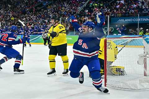 US men’s hockey team edges past Sweden to set up Olympic semifinal with Slovakia