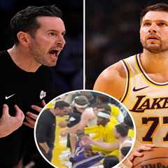 Jarred Vanderbilt saves Luka Doncic from escalating argument with J.J. Redick