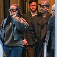Rihanna, A$AP Rocky Seen With Security After L.A. Home Shooting
