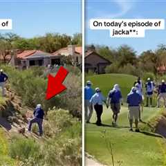 John Daly Takes Hilarious Tumble On Golf Course After Shot, Caught On Video