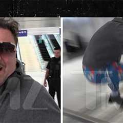 Bam Margera Tries to Ollie Over 8 Stairs at LAX, On Video
