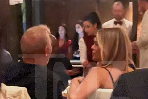 Kevin Costner and Brooks Nader Get Close While Chatting at Las Vegas Casino