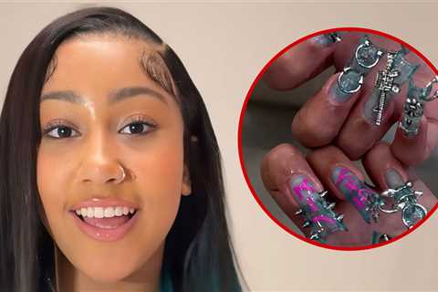 North West Debuts Long Nails with Spikes, Piercings