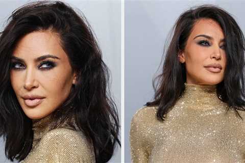 Kim Kardashian Wore Icy Blue Contacts At The Vanity Fair Oscars Afterparty, And She Looks Like A..