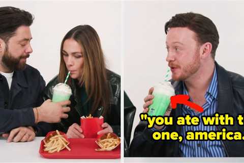 Outlander Stars Richard Rankin, Sophie Skelton, And John Bell Hilariously Try American Fast Food..