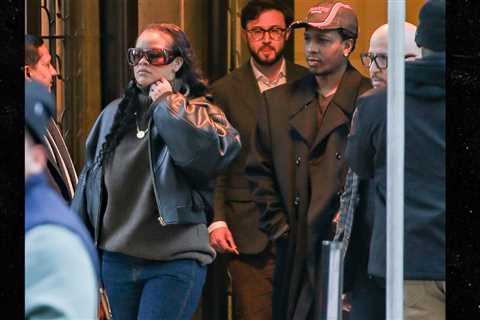 Rihanna, A$AP Rocky Seen With Security After L.A. Home Shooting