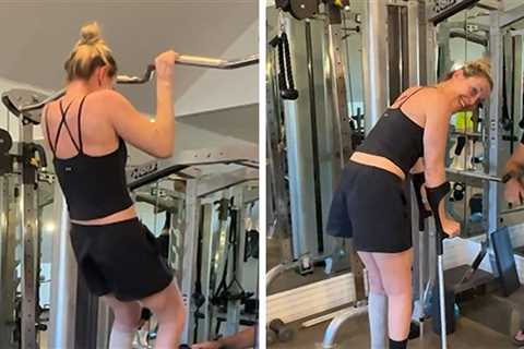 Lindsey Vonn Returns to Gym After Scary Skiing Incident