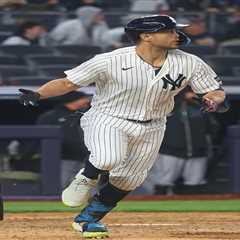 Giancarlo Stanton dents Yankee Stadium wall with ‘blistering’ line drive