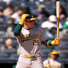 A’s star Brent Rooker exits game vs. Yankees in middle of at-bat in injury concern