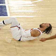 CJ McCollum takes issue with Jalen Brunson’s ‘Broadway show’ after run-in moment