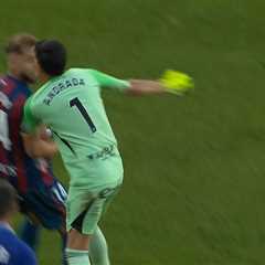Red-carded goalkeeper punches opponent in face as Spanish soccer game descends into chaos