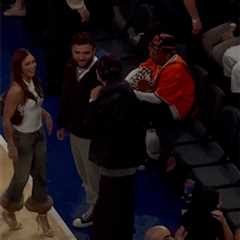 Cam Skattebo, girlfriend have Knicks game moment with Timothee Chalamet