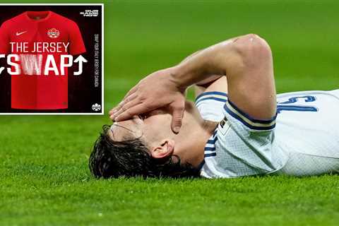 Hundreds of Italian soccer fans keep their shirts in jersey exchange after 3rd World Cup qualifier..