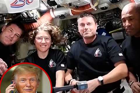 Awkward Moment Astronauts Stop Responding to Trump During Chat, on Video