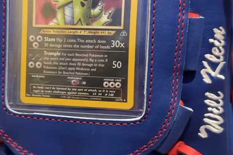 Dodgers pitcher snares custom glove with Pokemon card implant