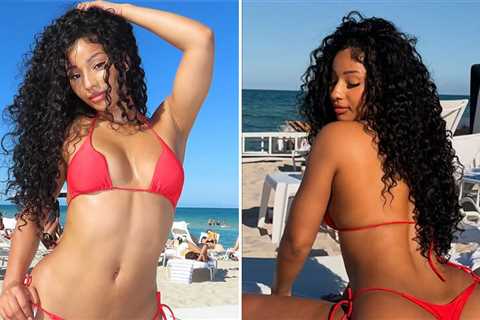 Rubi Rose Red-Hot Thong Bikini Heats Up The 'Gram