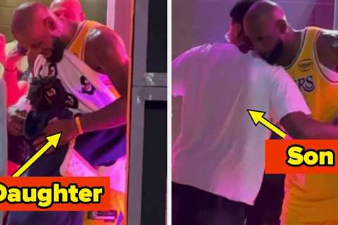 LeBron James Covered Himself In A Towel Before Hugging His Daughter After A Sweaty Game, And..
