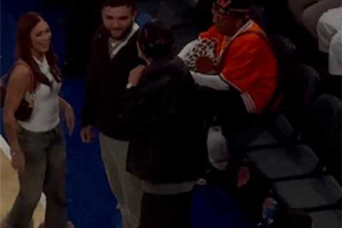 Cam Skattebo, girlfriend have Knicks game moment with Timothee Chalamet