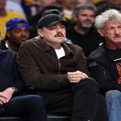 Eddie Murphy, Sean Penn, and Leonardo DiCaprio attend Thunder vs. Lakers Game 4 in what could be..
