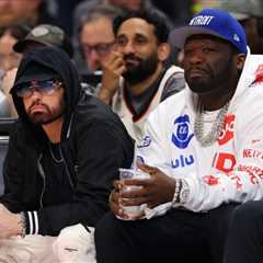 Eminem & 50 Cent Reunite Courtside at Detroit Pistons Playoff Game: ‘There Is Nothing Like It’