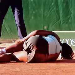 Hailey Baptiste wheeled off court after gruesome French Open injury