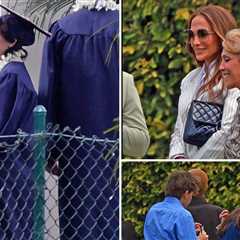 Jennifer Lopez Cheers On Child Emme at High School Graduation