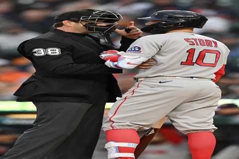 Tigers’ Framber Valdez suspended six games for ‘intentionally throwing’ at Red Sox’s Trevor Story