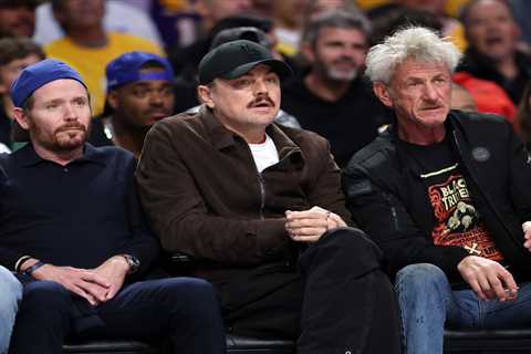 Eddie Murphy, Sean Penn, and Leonardo DiCaprio attend Thunder vs. Lakers Game 4 in what could be..