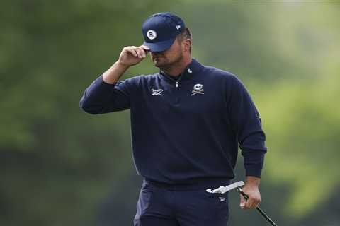 Bryson DeChambeau’s tee shot lands on stairs during disastrous PGA Championship round